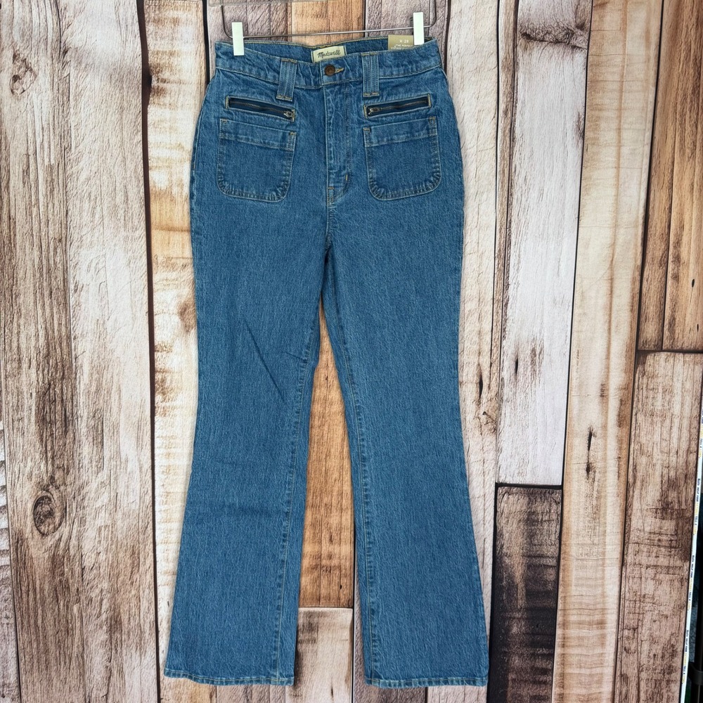 Madewell Perfect Vintage Flare Jeans High‎ Rise Medium Wash Denim Casual 28 NWT